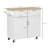 HOMCOM 41" Modern Rolling Kitchen Island On Wheels-1309209507