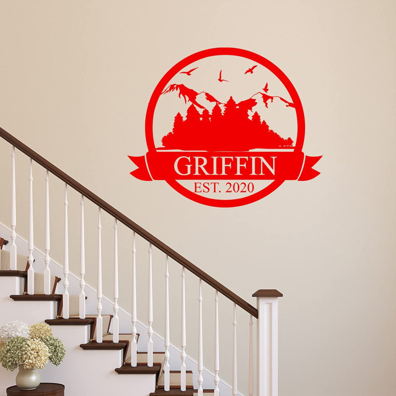 Text & Numbers Non-Wall Damaging Wall Decal, 18" H x 22" W, Red
