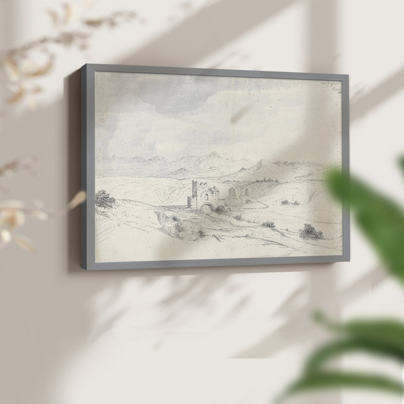 Croquis rétro - XX - reproduction encadrée, H 11 po x l 14 po, Gris