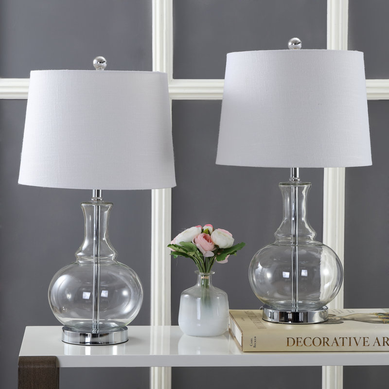 Lynelle Glass Table Lamp, Clear