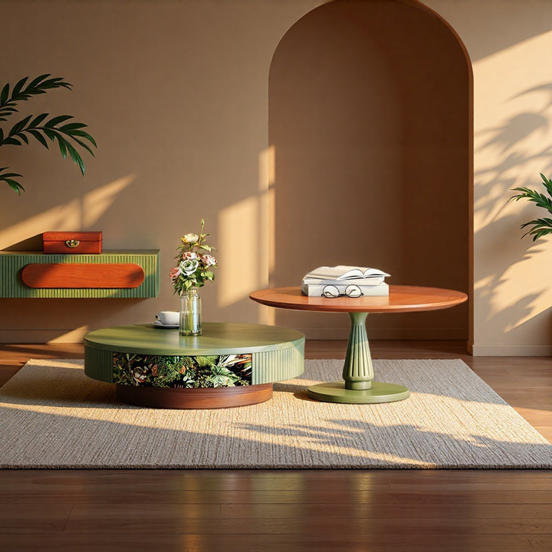 Table basse de style rétro minimaliste français
