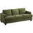 89 Inch Corduroy Sofa Couch, 3 Seater Sofa With Square Arms For Living Room(set Of 2)-1158283072