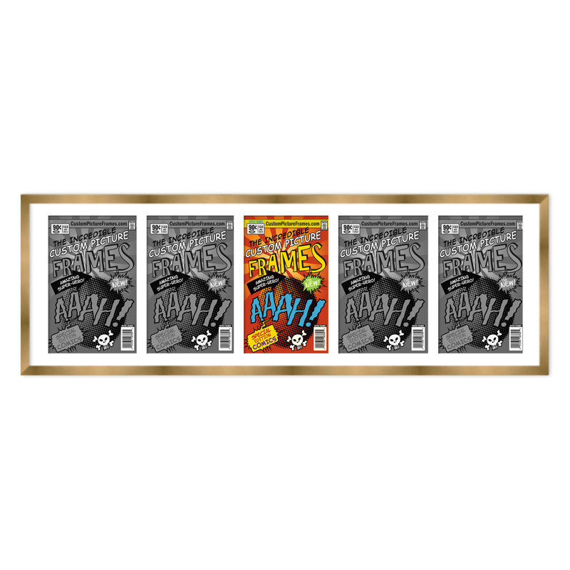 5 tapis de cadre de bandes dessinées pour exposer 5 bandes dessinées UV en acrylique, support et matériel de suspension