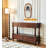 55.12" Dark brown Rectangular Solid Wood Console Table