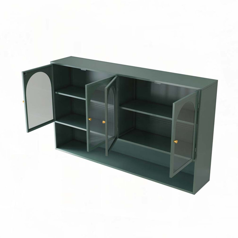 Buffet 47,25 po avec portes vitrées, Vert foncé