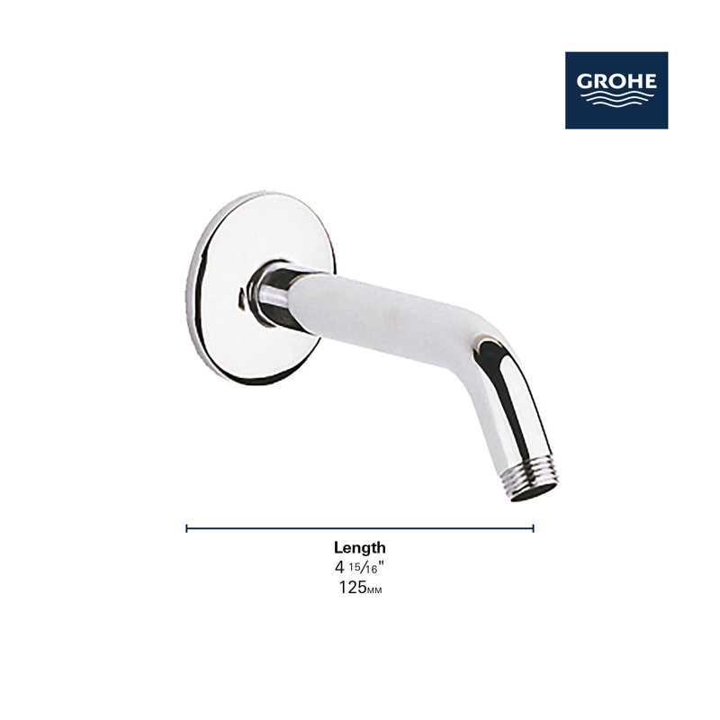 Bras de douche fixe 5 pouces Relaxa, Noir mat