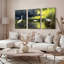 «White Heron in Marsh Landscape», ensemble de 3 reproductions d'art sur toile tendues-588203344