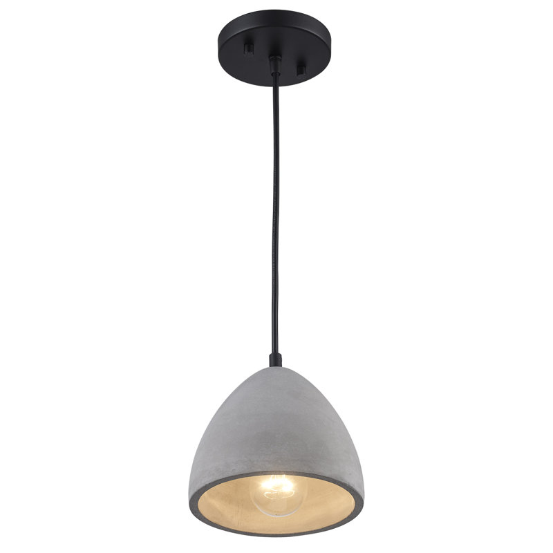 Zac 1 - Light Concrete Dome Pendant