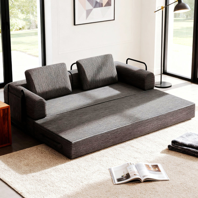 Canapé-lit convertible pour la maison, Dark Grey Corduroy