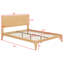 Lit plateforme Mid-Century moderne en bois avec support à lattes-365092729-365092725