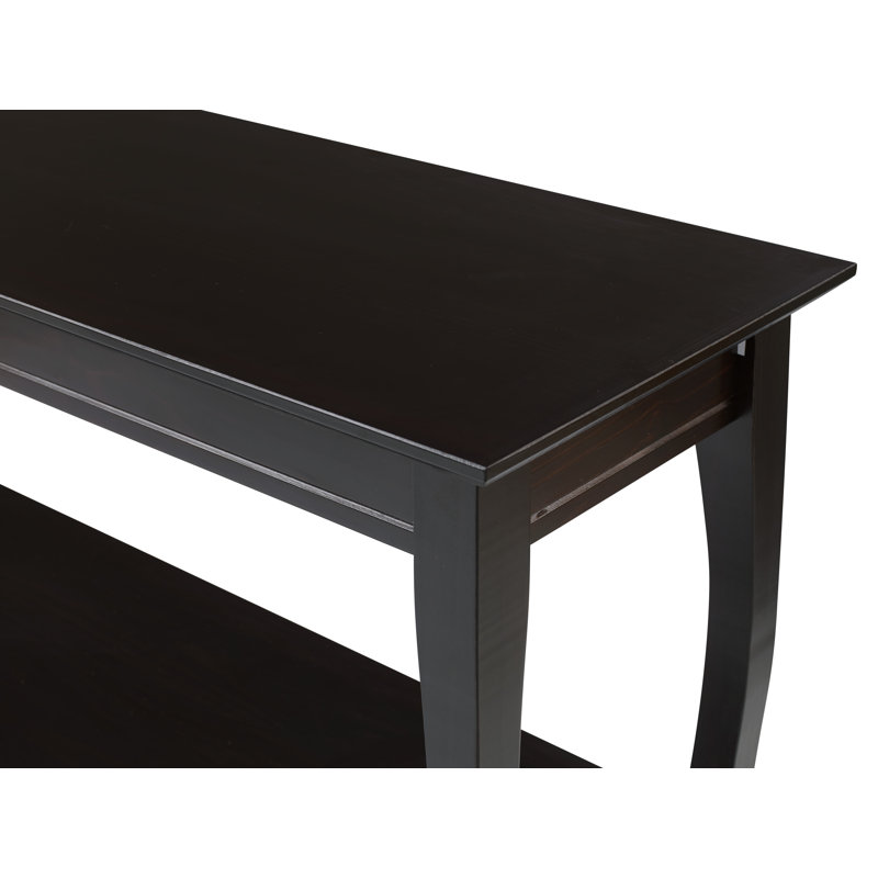 Marajo 44" Solid Wood One Shelf Storage Console Table, Espresso