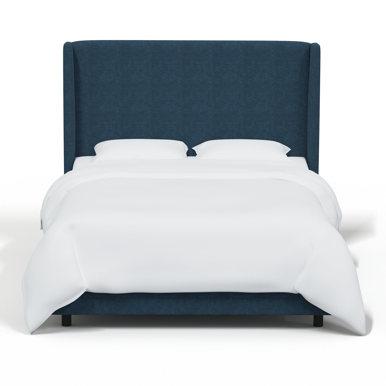 Upholstered Headboard, Twin, Zuma Navy Textured Linen