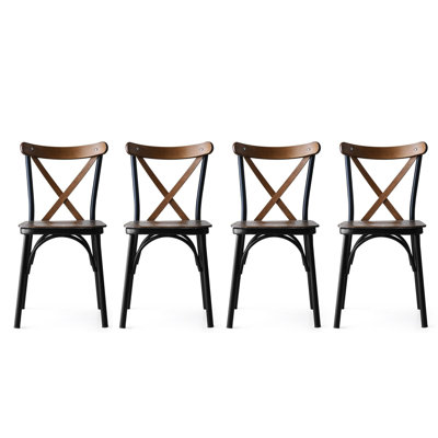 Upholstered Cross Back Side Chair by East Urban Home