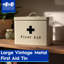 Harbour Housewares Vintage Metal First Aid Box - 29cm-1083807142