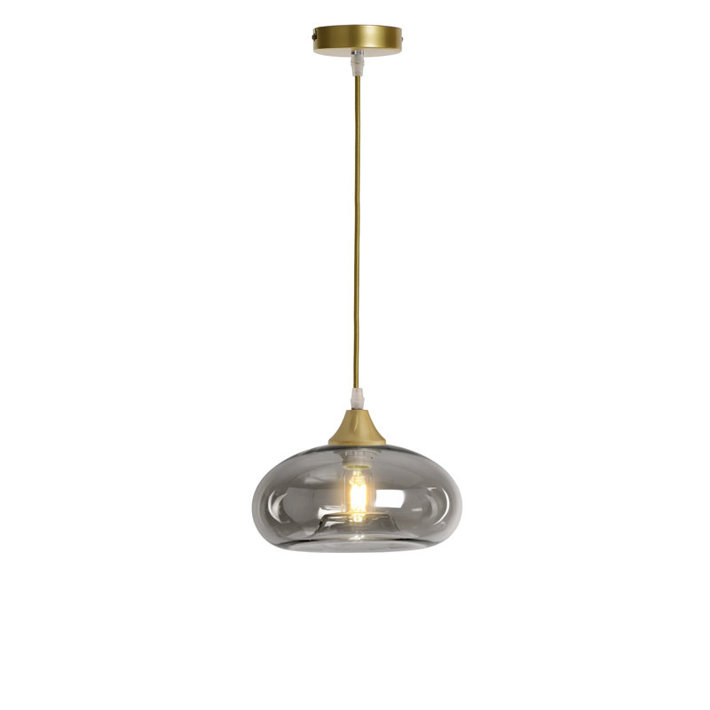 Aeyden 1 - Light Dome Pendant, Smoke, Gold