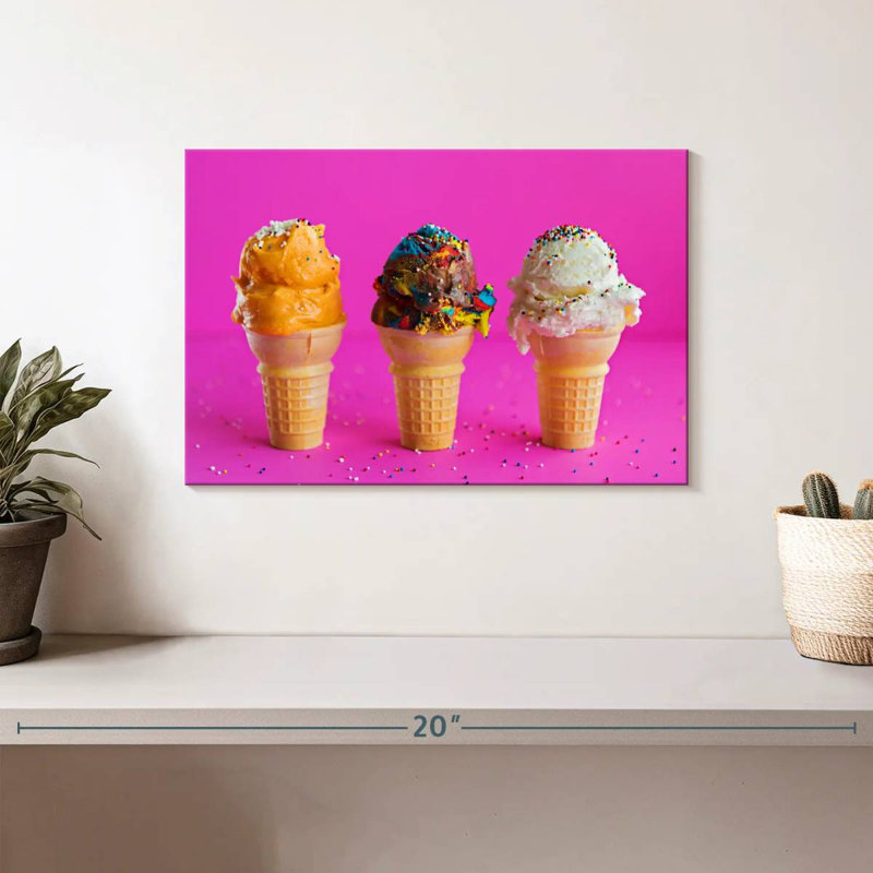 Yarlin Sundae Ice Cream Cones, 8" H x 12" W