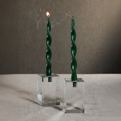 Ensemble de 12 chandelles formelles Lumière Twist - Décoration de table des fêtes