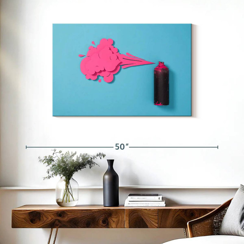Senne Creative Pink Spray Paint, 24" H x 36" W