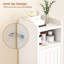 Petite armoire de salle de bain, armoire de rangement pour salle de bain avec tablettes réglables, 2 portes, armoires à papier hygiénique étroites