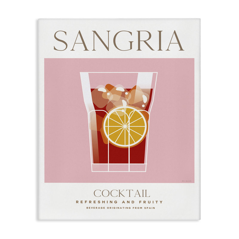  Art mural sur toile Chic Minimal Sangria par Omar Escalante, H 40 po x l 30 po