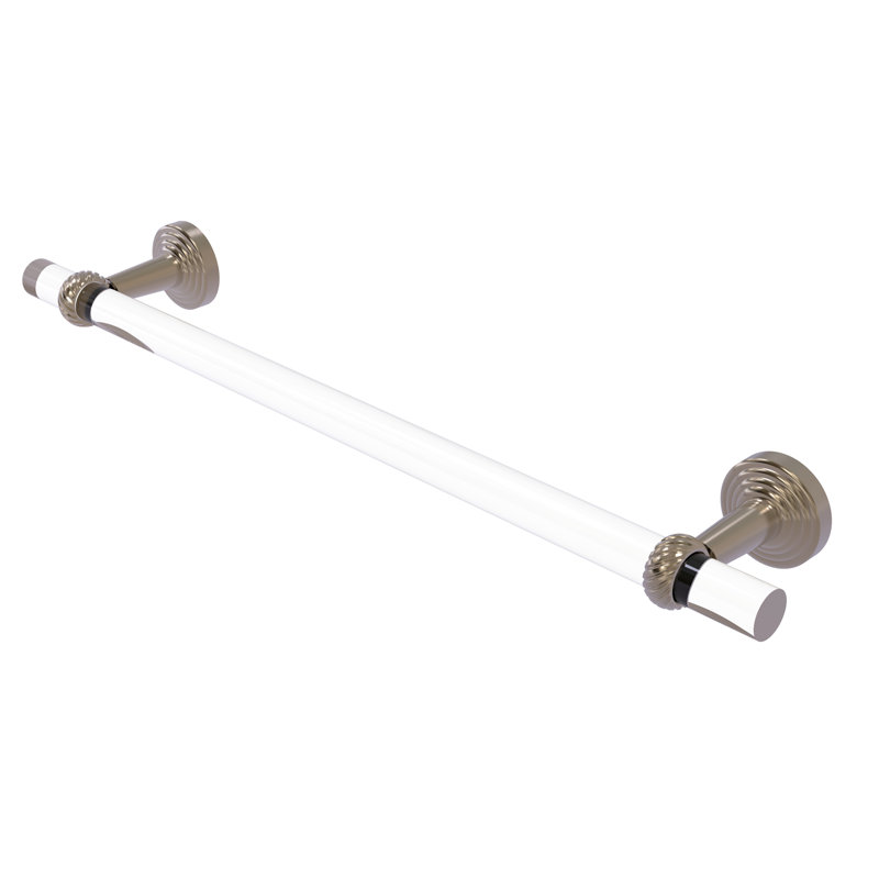 Barre à serviettes murale Pacific Beach, Étain antique, H 3,985 po x l 22 po x P 2,2 po