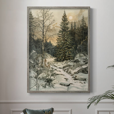 «Christmas Holiday Art DCxxxvii», reproduction d'art encadrée - bois massif