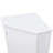 White Bathroom Cabinet Triangle Corner Storage Cabinet With Adjustable Shelf Modern Style MDF Board