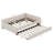 Full Size Upholstered Platform Bed With USB And Twin Size Trundle-110407491