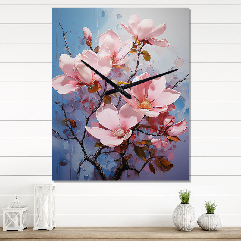 Horloge murale Ainoras - Magnolias, Petit