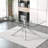 Modern Minimalist Rectangular Glass Dining Table With Sturdy Metal Legs For Various Spaces