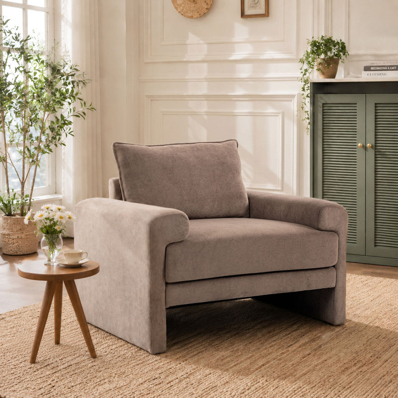 Canapé 40 po pour chambre d'ameublement, 1, Brun