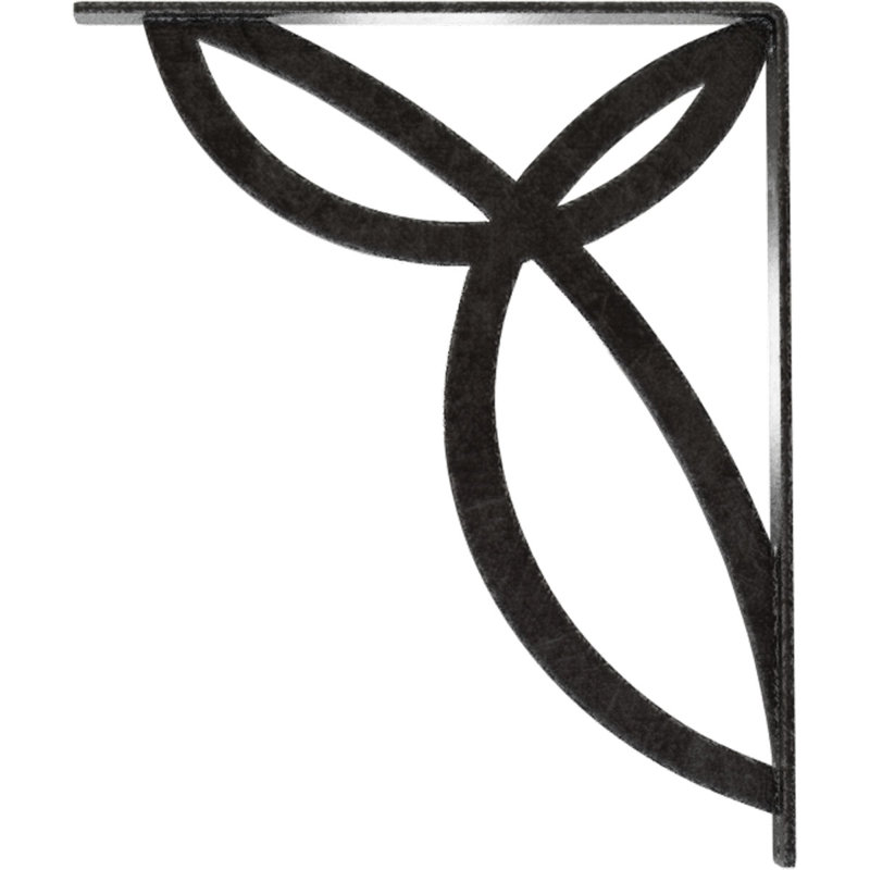 Support en fer forgé Versailles, Étain antique, H 15 po x l 1,5 po x p 12 po