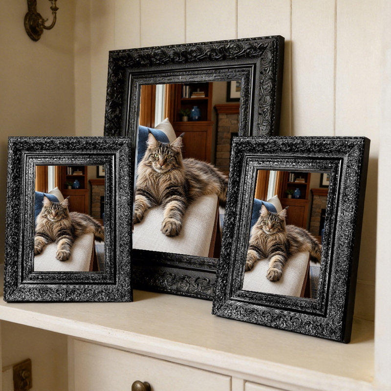 Cadre photo mural 1 pièce 8 "x 10" noir pour affichage de photos de tous les jours, Black, 1, 8" W x 10" H