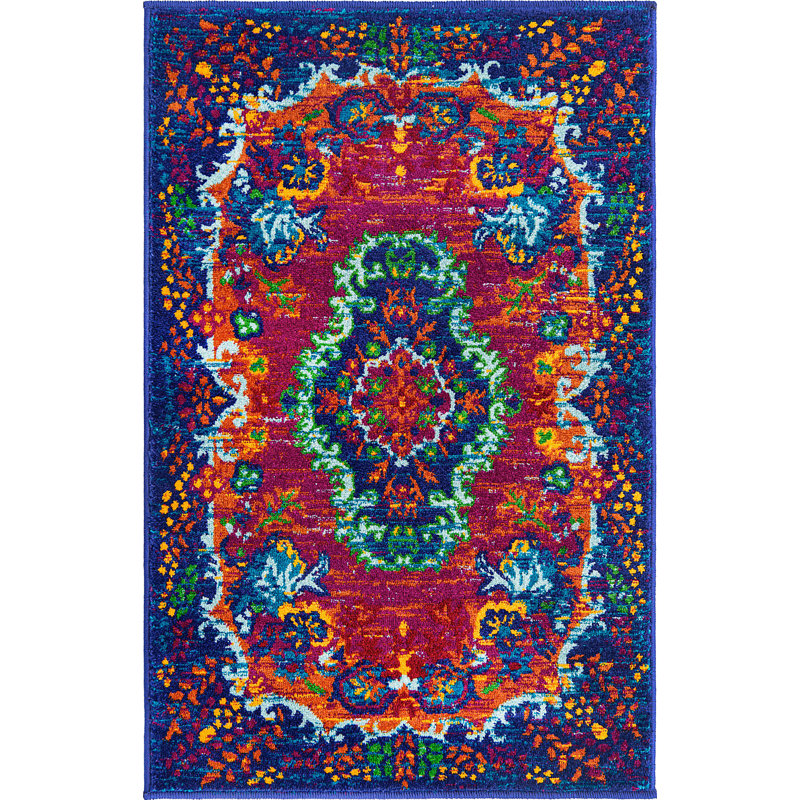 Floral Indoor Rug, Rectangle 2' x 3'