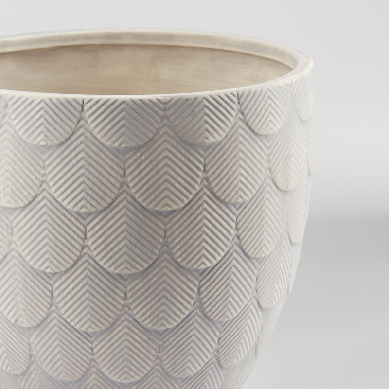 Nereus Handmade Ceramic Planter, 10.25" H x 12.25" W x 12.25" D