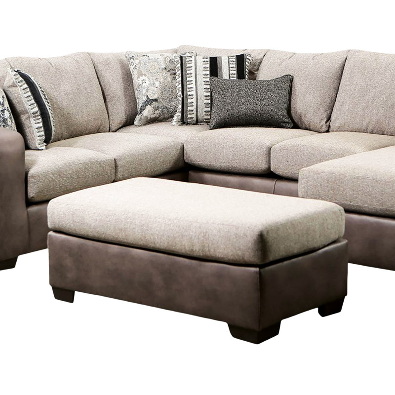 Revêtement brun et bicolore au design contemporain, pieds fuselés en plastique, fabrication en microfibre de bois massif, style profond de 38 pouces avec ton, bois