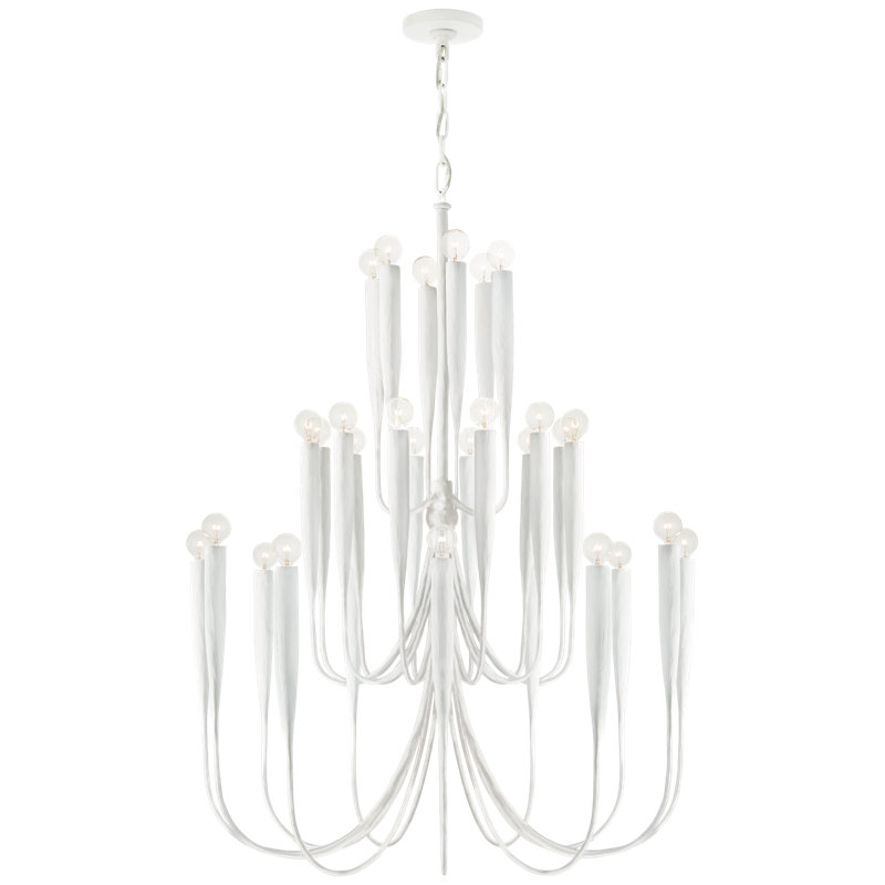 Julie Neill Acadia Large Chandelier, Plaster White