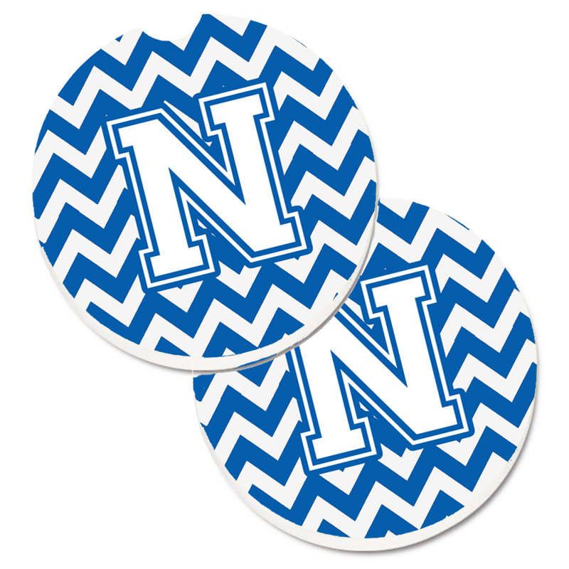 Sous-verre pour voiture, N, Blanc / Bleu