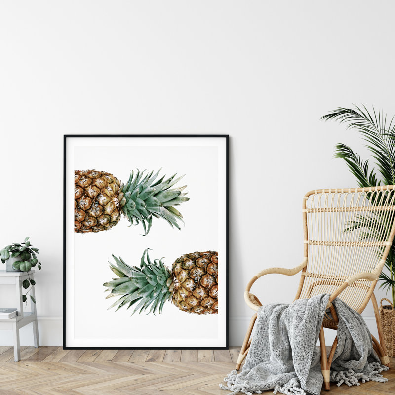 Modern Pretty Pineapple Art Print, Kitchen Printable Wall Art, Home Decor Print - No Frame Print, 84.1cm H x 59.4cm W x 5cm D