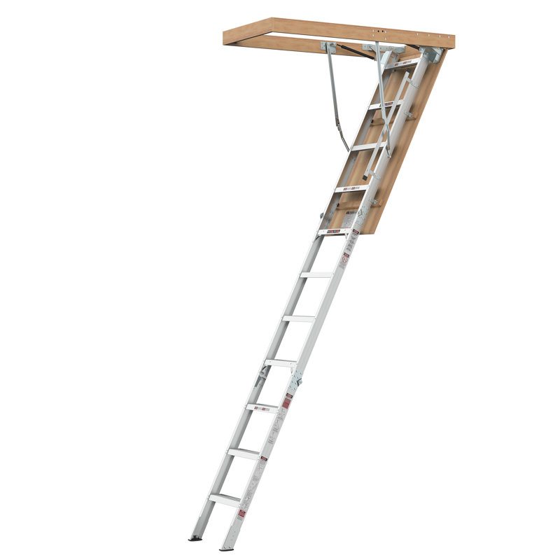 Échelle en aluminium pour grenier - Légère et portable, 25"