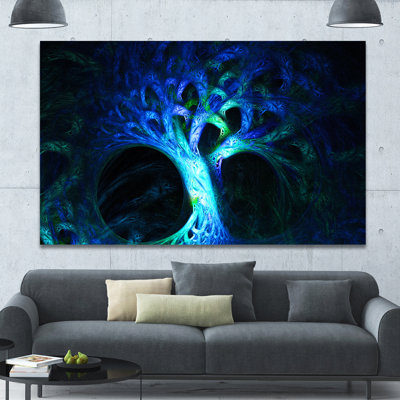 Magical Blue, psychédélique, impression sur toile tendue