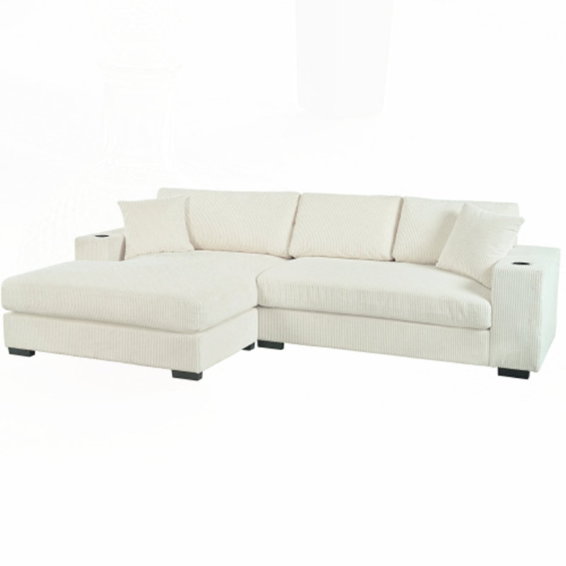 Mirod Large Sectional Sofa with Thick Cushions, Beige