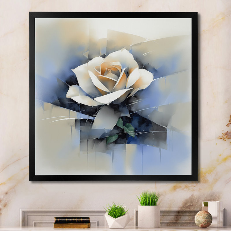 Blue Rose Symphony - impression, Cadre photo noir, H 16 po x l 16 po x P 1 po