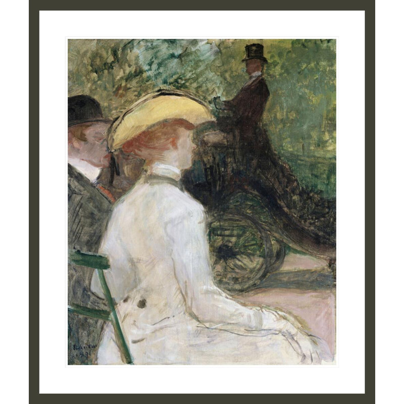 «In the Bois de Bogne» par Henri de Toulouse-Lautrec, impression giclée encadrée, H 39,09 po x l 33,5 po