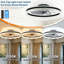 Ventilateur de plafond en cristal 24 po avec lumière DEL à intensité variable-129700344