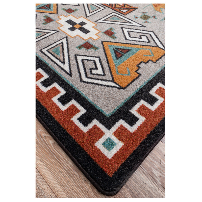 Tapis rouille à motif Sud-Ouest Martines, Rectangle 4 pi x 5 pi