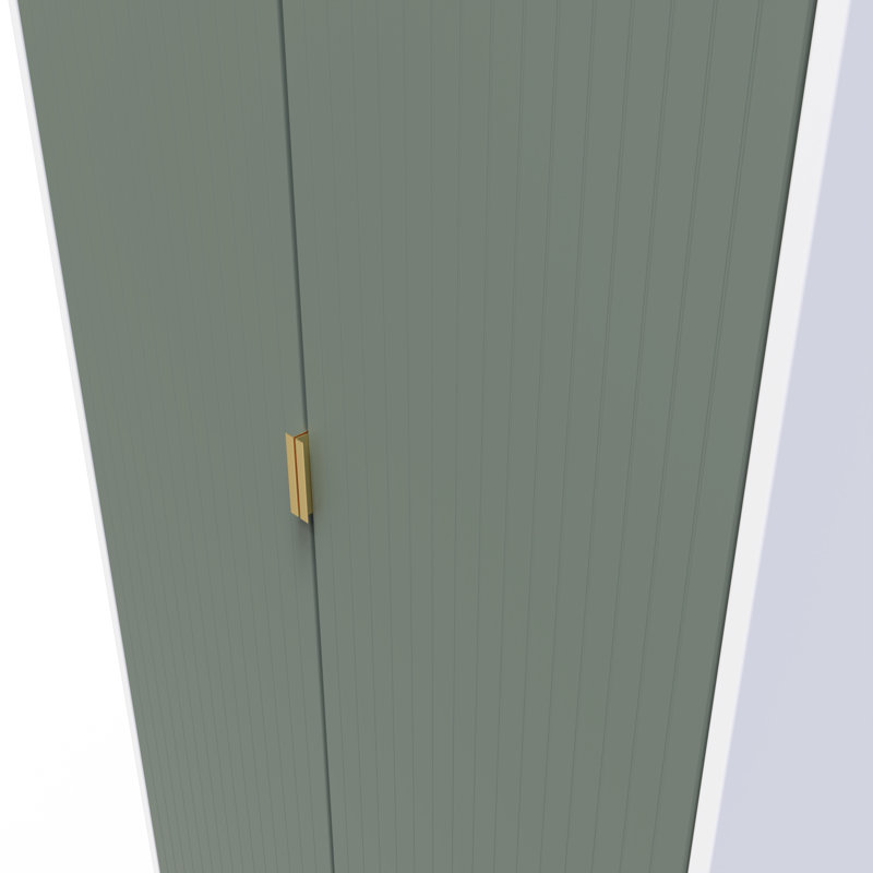 Beranda Manufactured Wood Wardrobe, Green/White