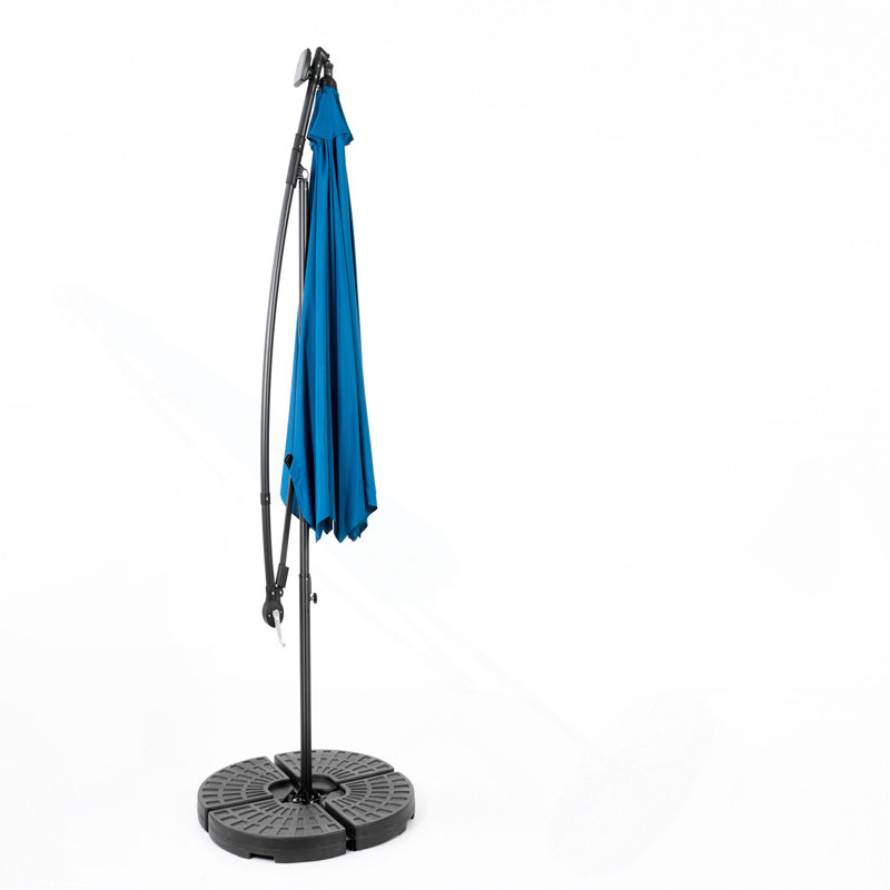 Parasol de marché à DEL 10 pi, Bleu très foncé