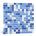 1" x 1" Blue with Green