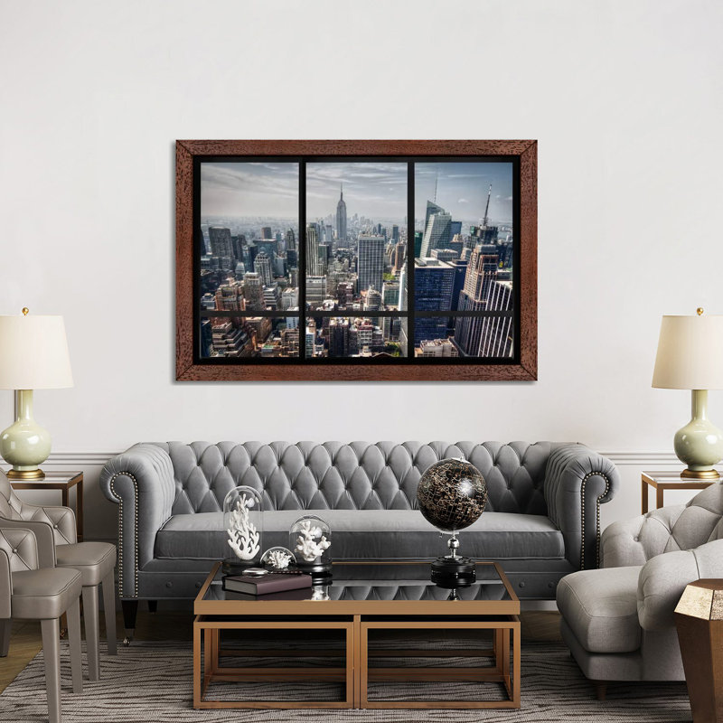 Print on Canvas, Brown Framed, 152.5 cm H x 101.5 cm W